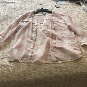 Pink and white gingham shirt